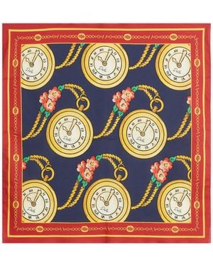 Drole de Monsieur Clock Neck Tie - Blue