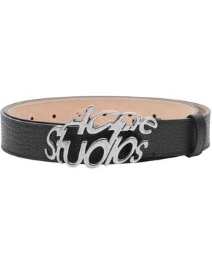 Acne Studios Logo Belt - Black