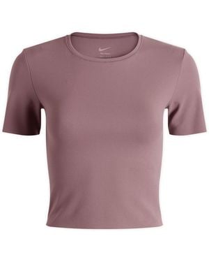 Nike Zenvy Dri-Fit Shorts Sleeve T-Shirt - Purple
