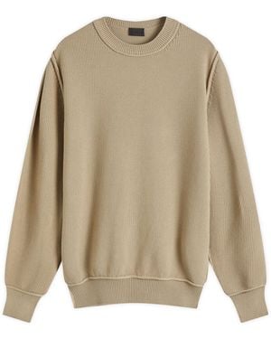 Moncler Cotton Yarn Crew Neck Sweatshirt - Brown