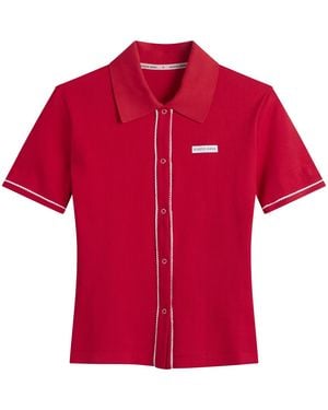 Marine Serre Cute 70's Polo T-Shirt - Red
