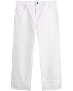 Rohe Rohe Baggy Fit Turn-Up Denim - White