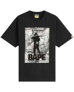 A Bathing Ape Tree Edge Camo Hunting T-Shirt - Black