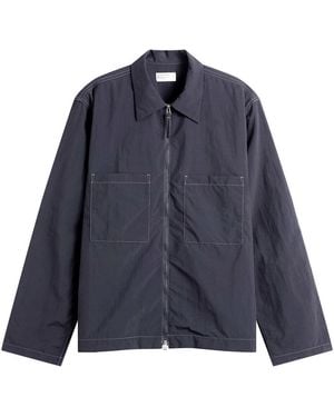 Universal Works Seo Nylon Zip Too Shirt Jacket - Blue