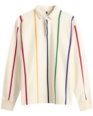 Drake's Colorful Vertical Stripe Rugby - Multicolor