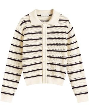 DUNST Open Collared Cardigan - White