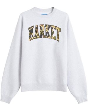 Market Duck Camo Arc Crew Sweatshirt - White