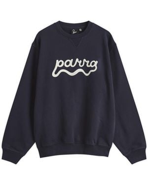 by Parra Water Wave Logo Sweatshirt - Blue