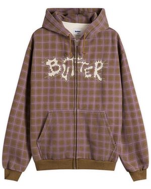 Butter Goods Eruption Zip Hoodie - Brown
