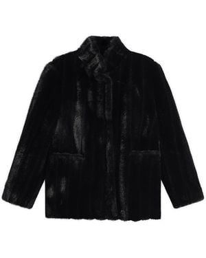 NOTHING WRITTEN Misha Faux Fur Jacket - Black
