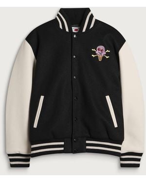 ICECREAM Cones & Bones Varsity Jacket - Black