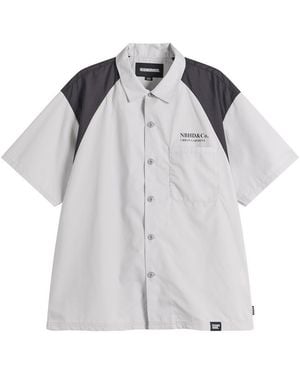 Neighborhood Classic 2-Tone Short Sleeve Work Shirt 2 - Grey