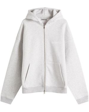 Annie Hood Logo Zip Hoodie - White