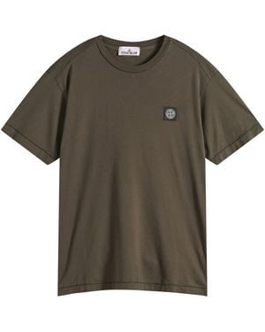 Stone Island Patch Logo T-Shirt - Green