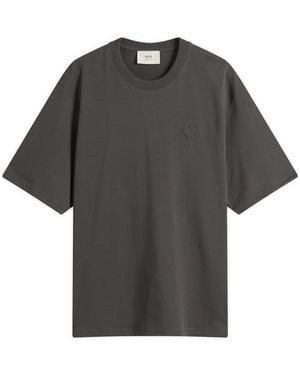 Ami Paris Thick Jersey Big Adc Tshirt - Black