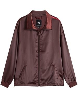 Y-3 Satin Track Jacket - Brown