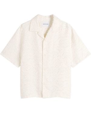 MKI Miyuki-Zoku Jacquard Fringe Vacation Shirt - Natural