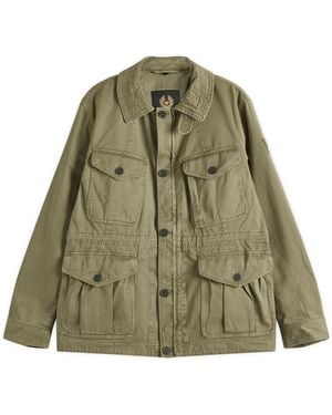 Belstaff Cotton Sateen Field Jacket - Green