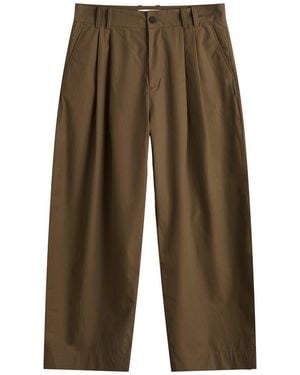 Studio Nicholson Double Pleat Volume Pant - Green