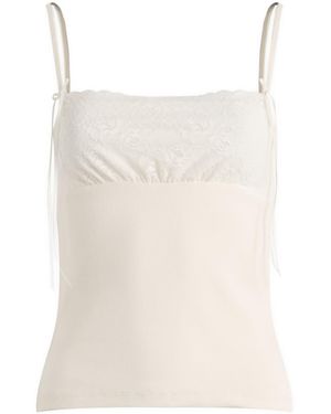 Fruity Booty Meringue Lace Tank - White