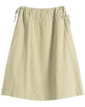 Damson Madder Caspia Volume Midi Skirt - Natural