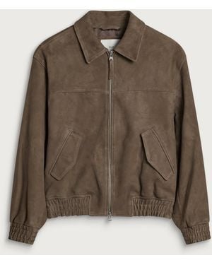 DUNST Refined Suede Blouson - Brown