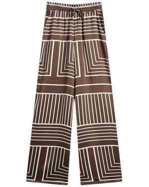 4th & Reckless Amira Print Trousers - Brown