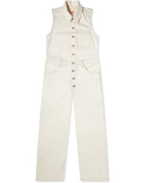 Levi's Sleeveless Denim Jumpsuit - White