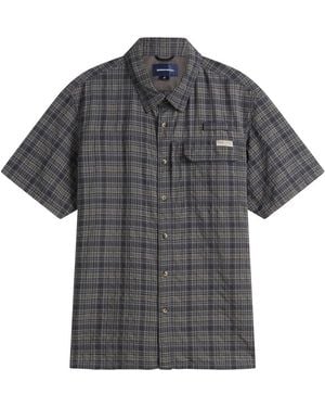 thisisneverthat Plaid Shorts Sleeve Fishing Shirt - Gray