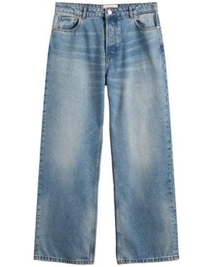 Ami Paris Denim Wide Fit Jeans Bleu - Blue