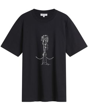 Norse Projects X Daniel Frost Map Master Print T-Shirt - Black
