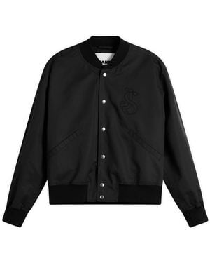 Jil Sander Snap Closure Varsity Jacket - Black