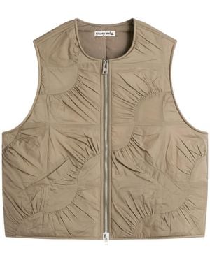 STORY mfg. Pluto Zip Up Padded Vest - Natural