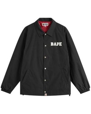A Bathing Ape University Coach Jacket - Black
