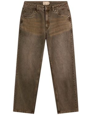 Dime Relaxed Denim Pants - Brown