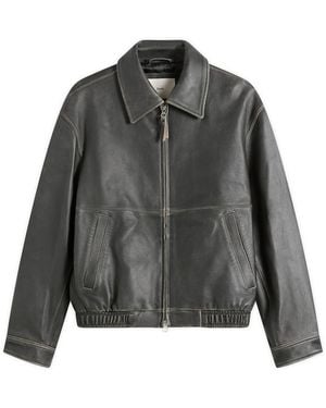 DUNST Drizzler Leather Jacket - Grey