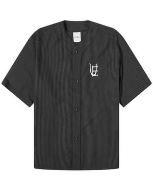 Uniform Experiment Pin Stripe Baseball Shirt - Black