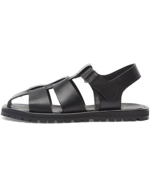 Studio Nicholson Sandom Leather Fisherman Sandal - Black