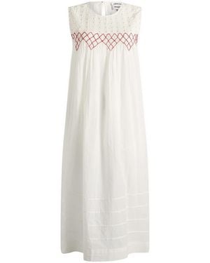Damson Madder Ambrose Midi Night Dress - White