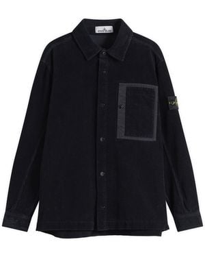 Stone Island Organic Cotton Corduroy Overshirt - Blue