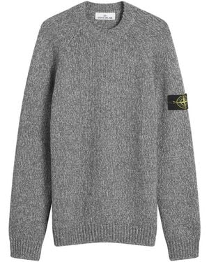 Stone Island Mouline Wool Sweater - Grey