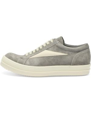 Rick Owens Suede Vintage Sneaks - White