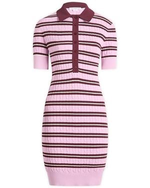 GOOD AMERICAN Cable Knit Mini Dress - Red