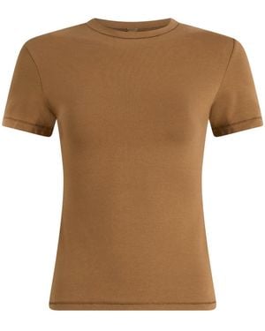 Skims Cotton Jersey T-Shirt - Brown