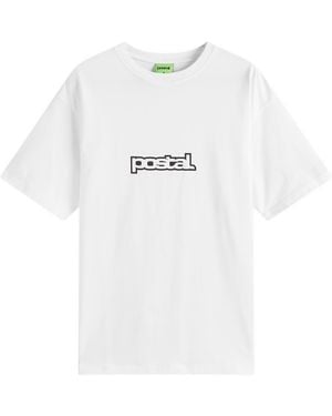 Postalco Bold Outline Logo T-Shirt - White