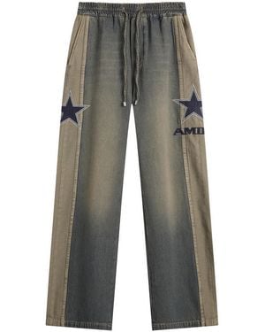 Amiri Sport Denim Track Trousers - Grey