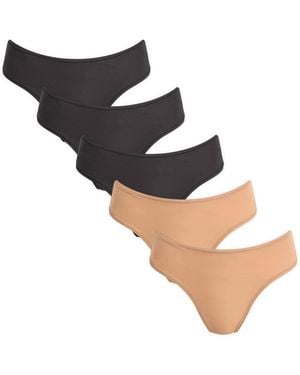 Skims Fits Everybody Bundle Thong 5 Pack - Black