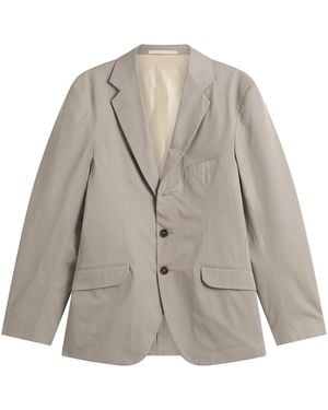 Jil Sander Cotton Regular Fit Blazer - Grey