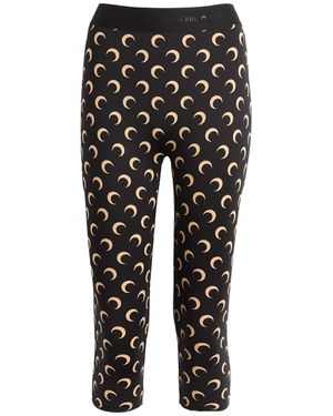 Marine Serre Moon Printed Capri Trousers - Black