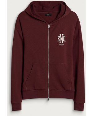 END. Mono Zip Hoodie - Red